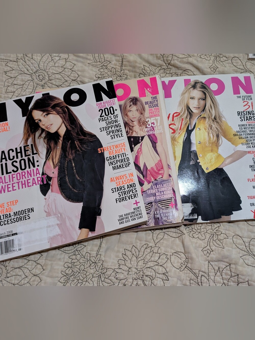 March, April, May 2008 Nylon magazines